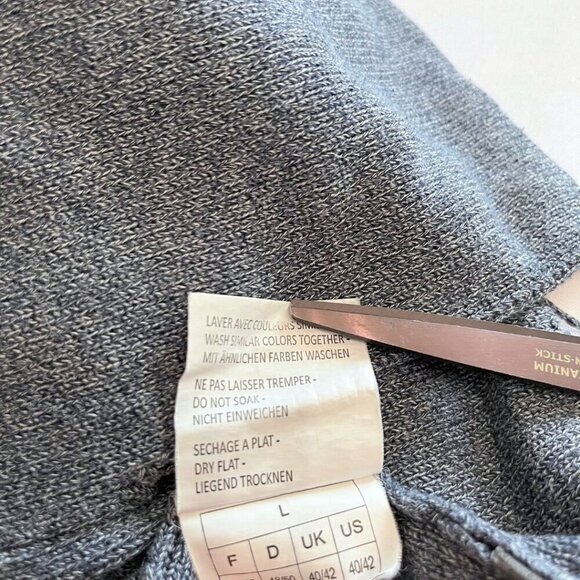 AIGLE MEN'S GREY 100% COTTON SHAWL LAPEL CARDIGAN - L - Picture 13 of 13